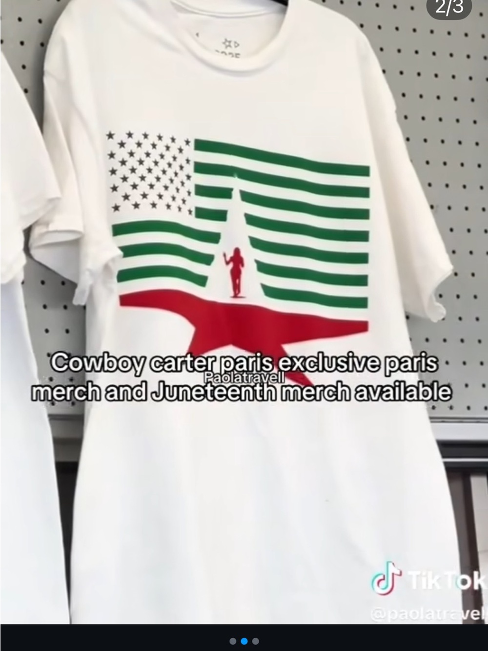 Cowboy Carter Paris Juneteenth Graphic Tee - Large - NWOT